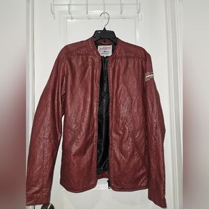 Jack & Jones Originals 1990 Men’s Maroon Biker Jacket